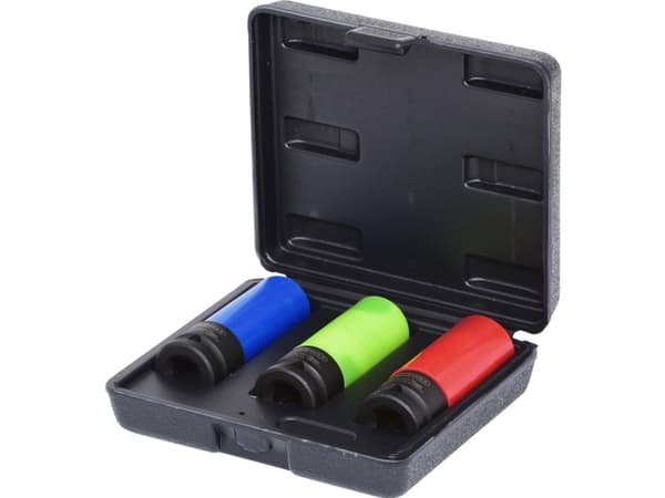 KS Tools 515.1070, Støpselsett, 1/2", 3 hoder, Krom-molybden-stål, ISO 1174, DIN 3121, 780 g