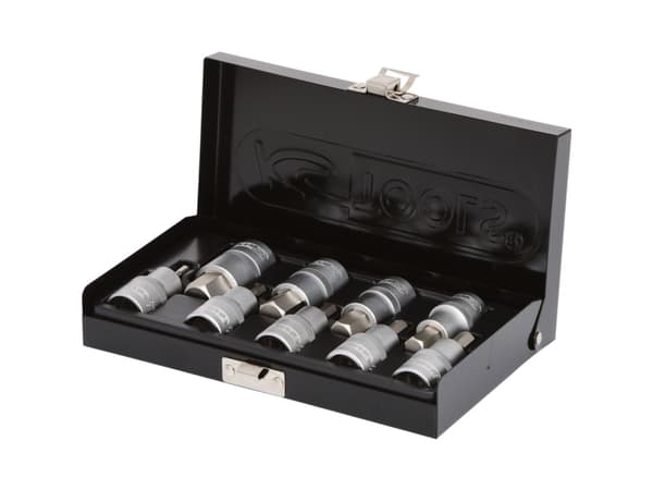 KS Tools 911.1321, Cupnyckelsats, 1/2", metrisk, 1 huvud(er), 4,5,6,7,8,10,12,14,17 mm, Krom-vanadium-stål