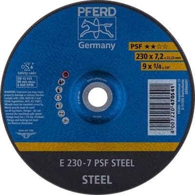 3M slipskiva AP PSF STA D.230x7,2mm kant. 22,23 mm HÄST (62023634)
