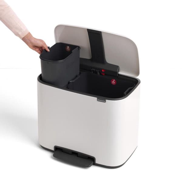Brabantia Bo Skraldespand - 11 + 23 l - Hvid