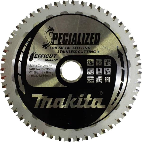 Makita B-69331 SPECIALISERET METAL håndholdt rundsavklinge-150x 20mm 48T SMTCG