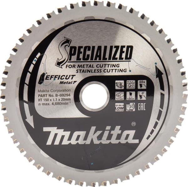Makita B-69331 SPECIALISERET METAL håndholdt rundsavklinge-150x 20mm 48T SMTCG