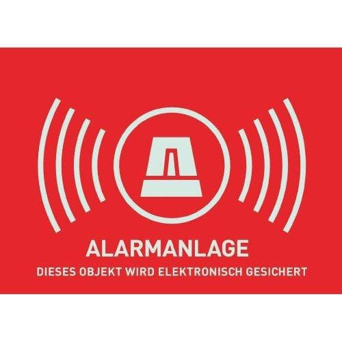 ABUS 191282 advarselsmærkat AU1323 alarm uden logo 74 x 52,5 mm reflekterende