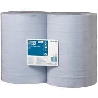 Tork 128408 standard papirservietter til W1 gulvstander og vægholdersystem / absorberende, 2-lags renseruller i blå / universel kvalitet / 2 x 340 m