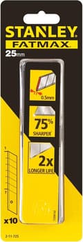 Miniatyrbillede 6 af 11: STANLEY FatMax Reserve Snap-Off Blade 25mm (10 stk)