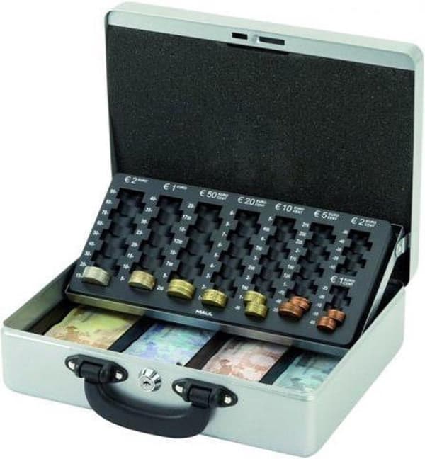 Sparbössa MAUL GK 6, Euromyntinsats, 300 x 245 x 93 mm, Silver