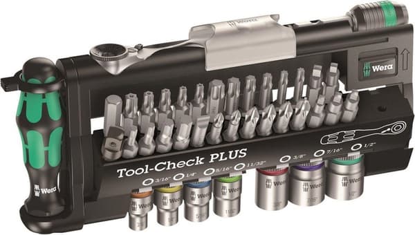 Wera 5056491001 39-delads verktygskontroll PLUS Imperial Bits och Socket Set - 1/4"
