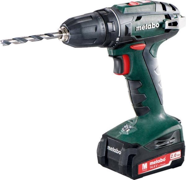 Metabo BS 14.4 - Sladdlös borrmaskin - 14.4 Volt - inkl 2 litiumjonbatteripaket (2.0 Ah) och laddare i fodral