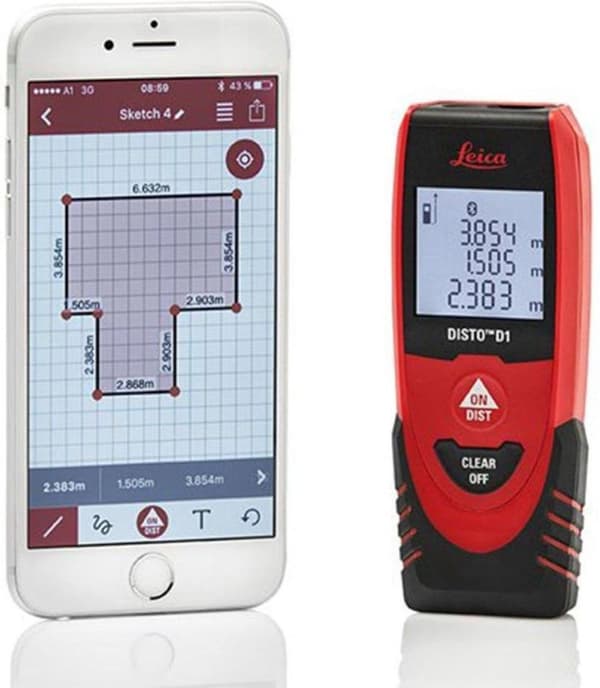 Leica Laser Distance Meter Disto D1 - 40 meter - med Bluetooth