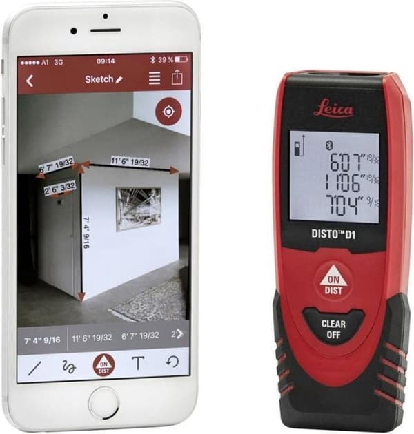 Leica Laser Distance Meter Disto D1 - 40 meter - med Bluetooth