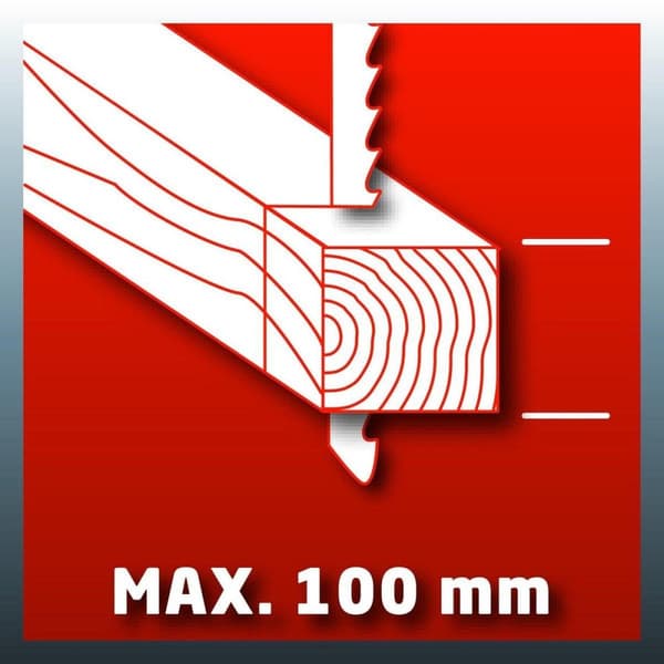 Einhell TE-JS 100 Elektrisk stiksav med pendulfunktion - 750 W - Slaghøjde: 23 mm - Inklusiv kuffert