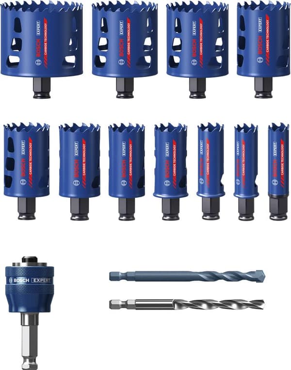 Bosch Expert Tough Material - reikäsahasarja - muoville, tiileille, pehmeille laatoille, ruostumattomille teräslevyille, puulle metallilla, monimateri