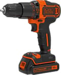 Miniatyrbild 1 av 6: BLACK+DECKER BDCHD18KB-QW Sladdlös borrmaskin - med slagfunktion - 18V - inkl laddare, 2 batterier och fodral
