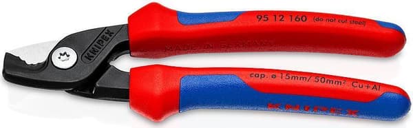 Knipex StepCut Strømkabelskærer Sort - Blå - Rød (95 12 160)