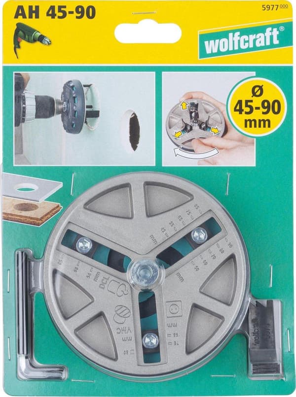 wolfcraft Wolfcraft Justerbar hålsåg AH 45-130 30 mm metall 5978000
