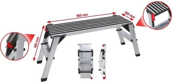 KS Tools 800.0960 Säkerhetsbricka i aluminium, 1270x446x495mm