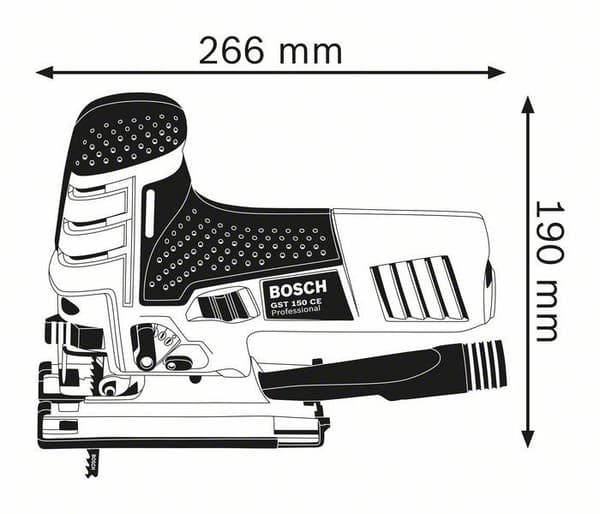Bosch Professional GST 150 CE stiksav - 780 Watt - Med L-BOXX og 1 stiksavsblad til træ