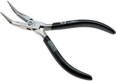 CK Tools tång, nålnäsa, böjd/tandad, 145 mm (T3769)