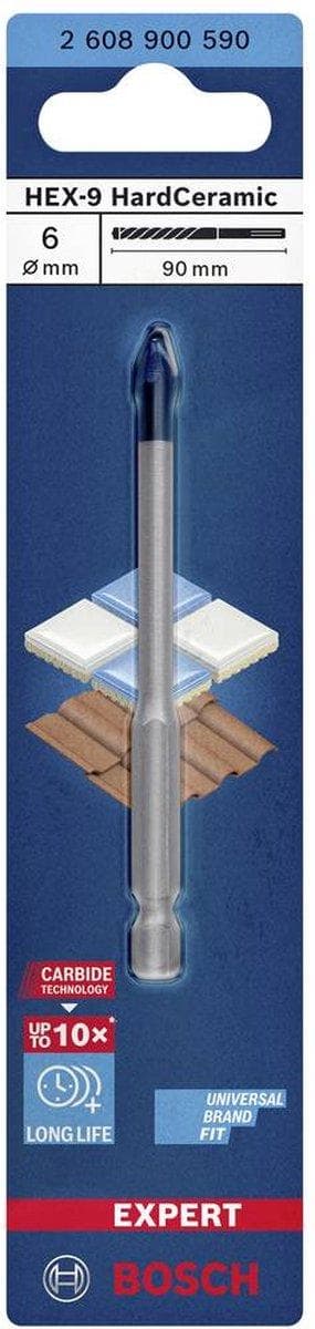 Bosch Tilbehør EXPERT HEX-9 HardCeramic 2608900590 Flisebor 1 stk(e) 6 mm Kombilængde 90 mm Sekskantet skaft 1 stk.