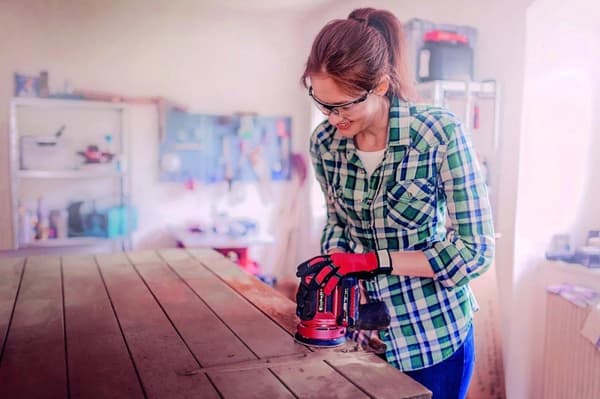 Einhell TE-RS 18 Li SOLO Cordless Random Orbit Sander Power-X-Change - 18 V / Li-Ion - Oscillationer: 14.000 - 20.000 p/min - Slibeflade / Slibeskive: