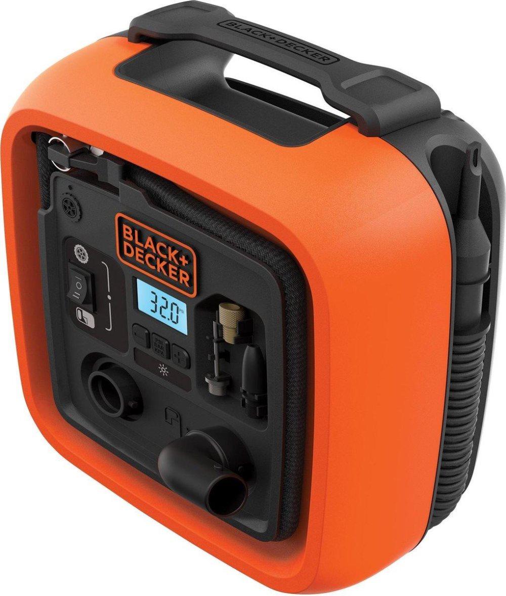 BLACK+DECKER ASI400-XJ Kompressor - 12V - 160 PSI - 11 bar - med 12V DC-adapter