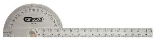 KS Tools 300.0700 Vinkelmåler med tommestok, 220mm