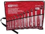 KS Tools dubbelringnyckelsats, djupböjd, 11 st 517.0222