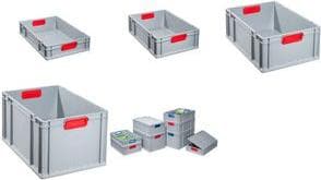 allit gångjärnslock ProfiPlus EuroBox Lock S 600, grå passande för ProfiPlus EuroBox 600, med 2 gångjärn - 1 st (456796)