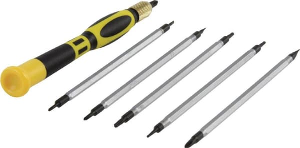 CK elektronisk og finmekanisk udskifteligt knivsæt 7-delt fladt krydshoved Phillips Torx