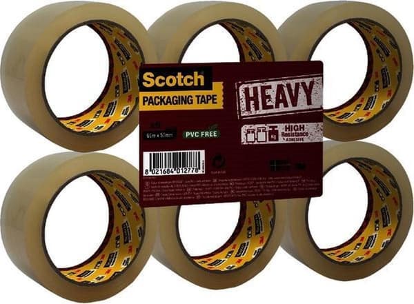 Pakkausteippi 3m scotch hv5066ft 50mm x 66m läpinäkyvä