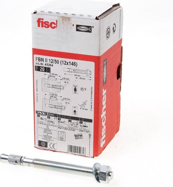 Fischer FBN II 12/50 Bultankare 146 mm 12 mm 45264 20 st.