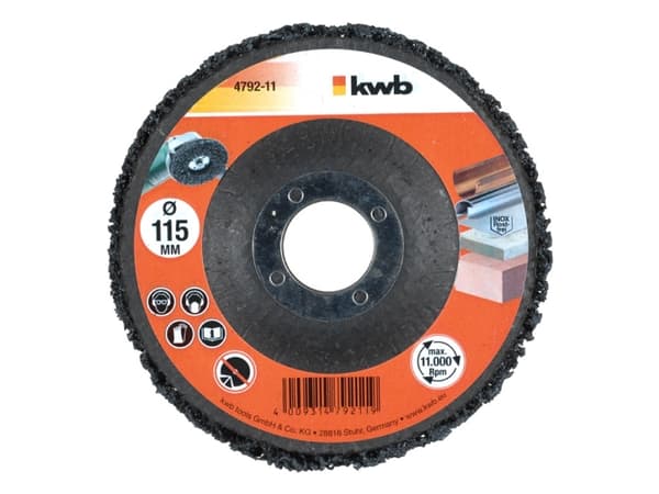 kwb 479211, Puhdistuskiekko, Muovi, Pelti, Pelti (paksu), Pelti (ohut), Kivi, Puu, Mikä tahansa tuotemerkki, 2,2 cm, 11,5 cm, Musta