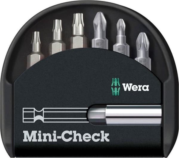Wera 5135810001 Mini-tjek 7-delt bit sæt i kassette