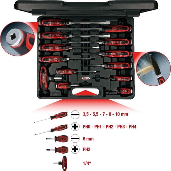 KS Tools Philips & uraruuvimeisselisarja (13 osaa)