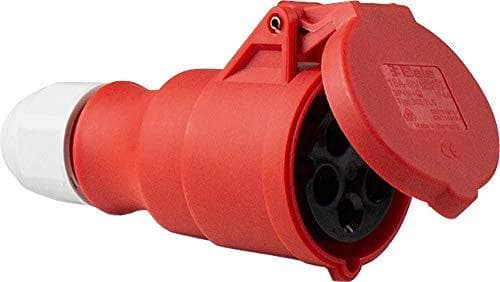 as - Schwabe 61425 Bals CEE kytkin 400V/16A, punainen, saranoidulla kannella, 400 V