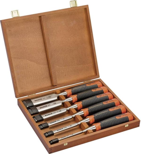 Bahco 434-S6-EUR 6-osainen talttasarja puulaatikossa