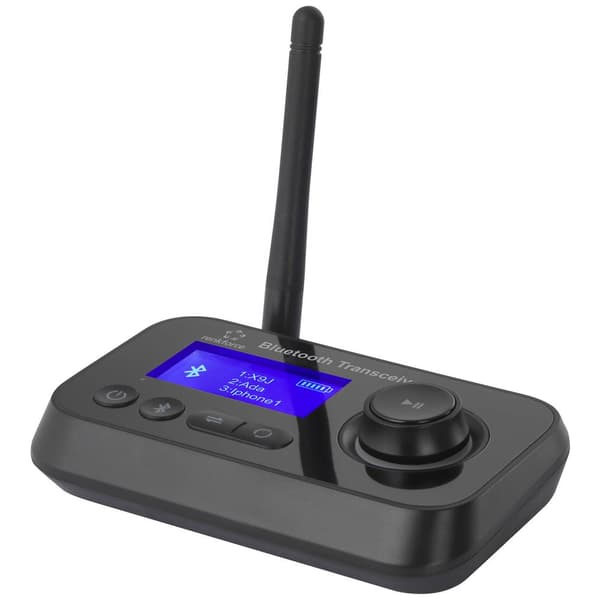Renkforce RF-BTR-210 Bluetooth musiksändare/mottagare Kommunikation - Bluetooth version: 5.0 10 m integrerad LED-displa