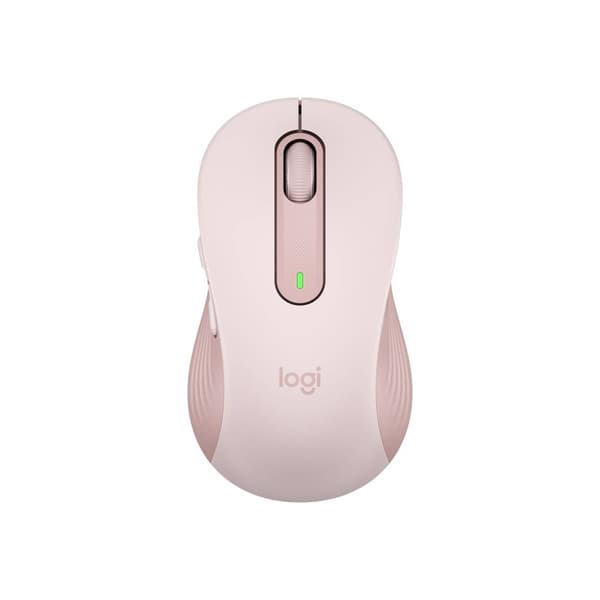 Logitech Signature M650 L WiFi mus Trådlös, Bluetooth Storlek: L Optisk Ganmmalrosa 5 Knappar 4000 dpi