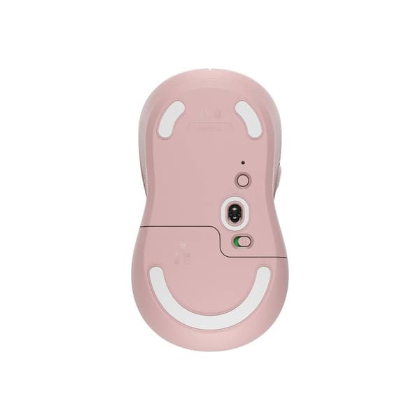 Logitech Signature M650 L WiFi mus Trådlös, Bluetooth Storlek: L Optisk Ganmmalrosa 5 Knappar 4000 dpi