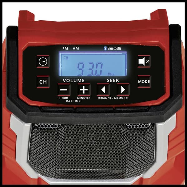 Byggarbetsradio Einhell TC-RA 18 Li BT - Solo FM Röd