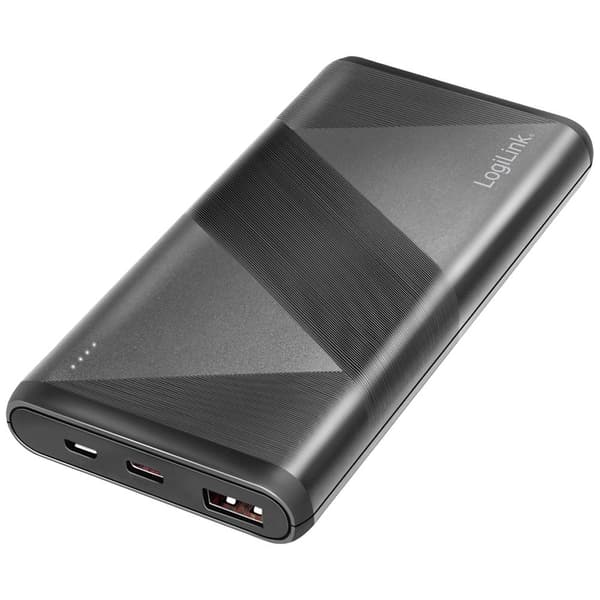 LogiLink PA0275 Batteripack 10000 mAh Quick Charge 3.0, Fast Charge, Power Delivery 2.0 LiPo Svart Svart