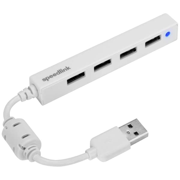 SpeedLink Snappy Slim 4 Port USB 2.0-Hub Vit