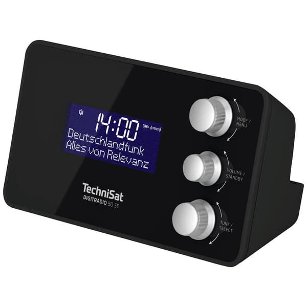 Klockradio TechniSat DIGITRADIO 50 SE DAB, DAB+, FM Väckningsfunktion Svart