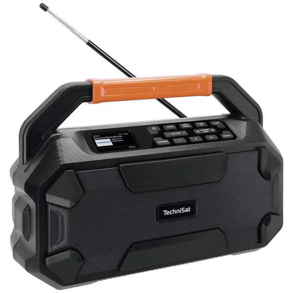 Byggarbetsradio TechniSat DIGITRADIO 231 OD DAB, DAB+, FM Väckningsfunktion, uppladdningsbart Svart