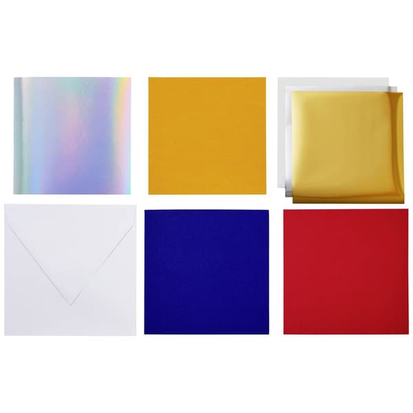 Cricut Insert Cards FOIL Celebration S40 Kortlek Röd, Blå