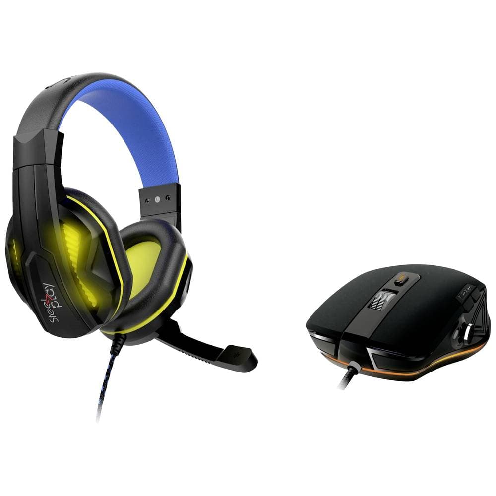 Pixminds Pixminds Spelmus & headset Optisk Upplyst Svart