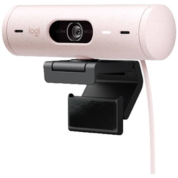 Logitech Brio 500 Full HD-Webkamera klämfäste, Stereomikrofon, Inbyggd täckpanel Vit