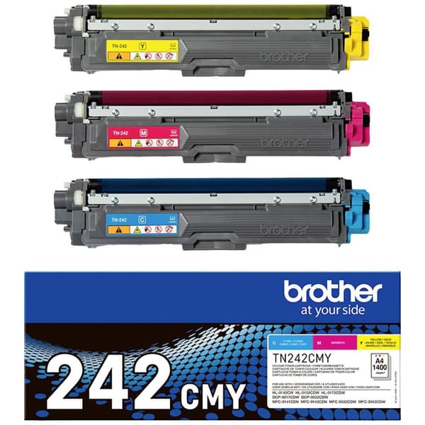 Brother Toner TN-242CMY Original Kombi-pack Cyan, Magenta, Gul 1400 sidor TN242CMY