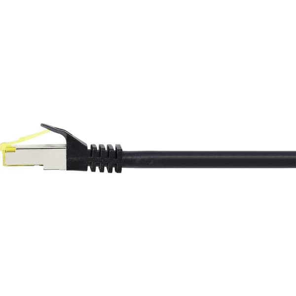Renkforce RF-4995166 RJ45 Nätverkkabel, Patchkabel CAT 6a (råkabel CAT 7) S/FTP 10.00 m Svart TPE-hölje, Flexibel, Flam