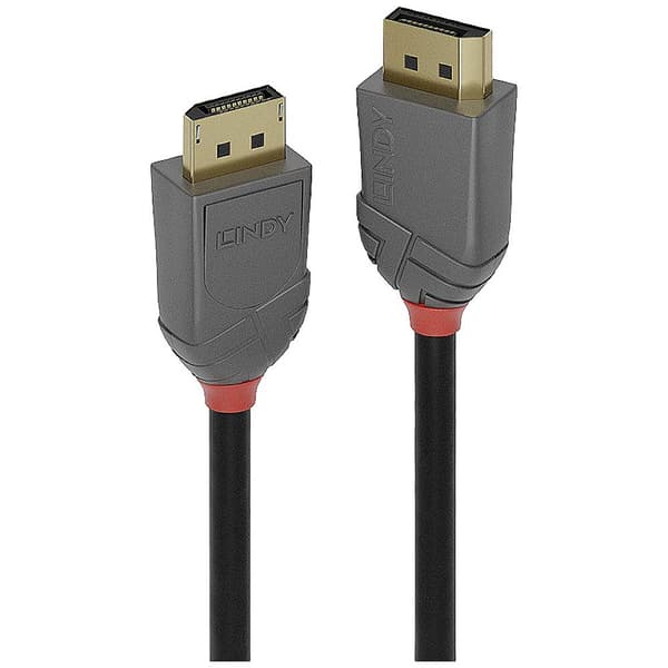 LINDY Anslutningskabel DisplayPort-kontakt, DisplayPort-kontakt 10.00 m Svart 36486 DisplayPort-kabel